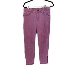 Lee Shapetastic Hidden Hold Woman’s Pink Rose Pants Size 10 With Ankle‎ Zippers